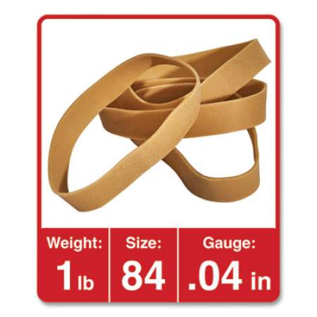 Universal Rubber Bands, Size 84, 0.04" Gauge, Beige, 1 lb Box, 155/Pack (00184)