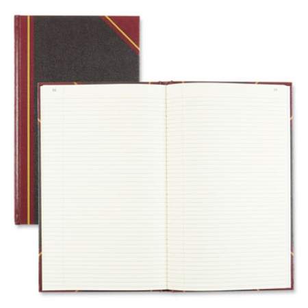 National Texthide Record Book, 1 Subject, Medium/College Rule, Black/Burgundy Cover, 14 x 8.5, 500 Sheets (57151)