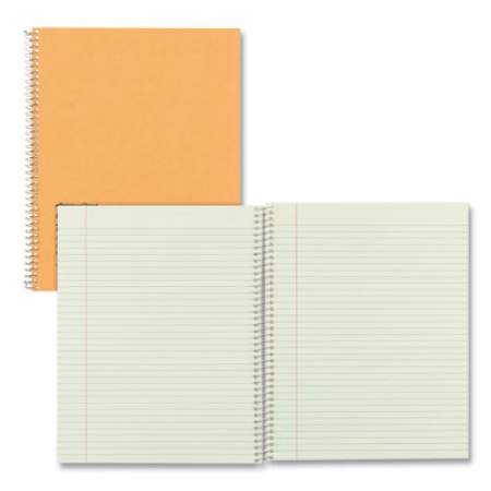 National Single-Subject Wirebound Notebooks, 1 Subject, Narrow Rule, Brown Cover, 10 x 8, 80 Eye-Ease Green Sheets (33008)