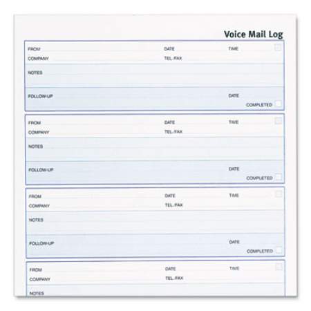 Rediform Voice Mail Wirebound Log Books, 8 x 10.63, 5/Page, 500 Forms (51114)