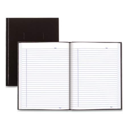 Blueline Business Notebook with Self-Adhesive Labels, 1 Subject, Medium/College Rule, Black Cover, 9.25 x 7.25, 192 Sheets (A9)