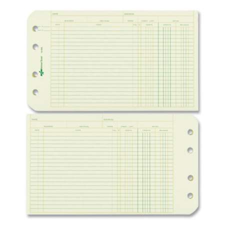 National Four-Ring Binder Refill Sheets, 5 x 8.5, Green, 100/Pack (14055)