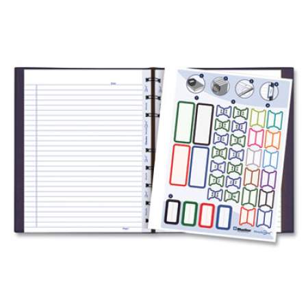 Blueline MiracleBind Notebook, 1 Subject, Medium/College Rule, Purple Cover, 9.25 x 7.25, 75 Sheets (AF915086)