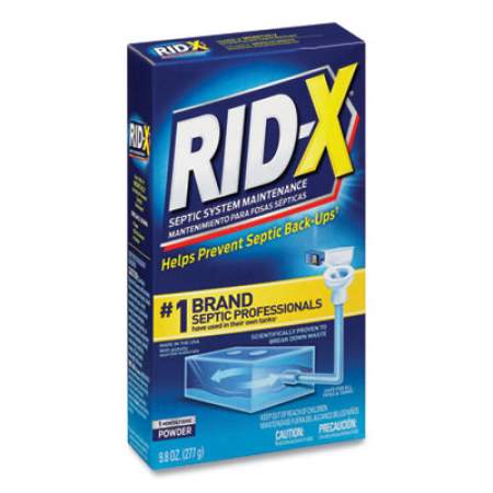 RID-X Septic System Treatment Concentrated Powder, 9.8 oz, 12/Carton (80306)