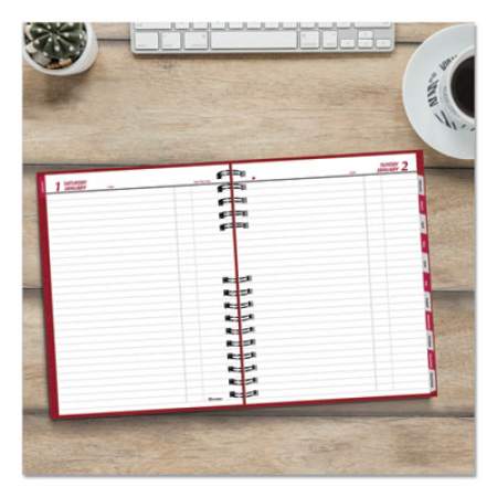 Brownline CoilPRO Daily Planner, 10 x 7.88, Red Cover, 12-Month (Jan to Dec): 2022 (C550CRED)