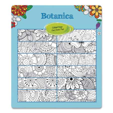 Blueline Monthly Desk Pad Calendar, DoodlePlan Coloring Pages, 17.75 x 10.88, Black Binding, Clear Corners, 12-Month (Jan-Dec): 2022 (C2917001)