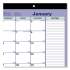 Brownline Monthly Desk Pad Calendar, 17.75 x 10.88, White/Blue/Green Sheets, Black Binding, Clear Corners, 12-Month (Jan to Dec): 2022 (C181700)