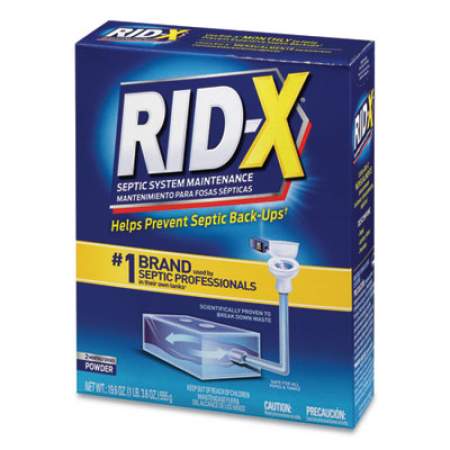 RID-X Septic System Treatment Concentrated Powder, 19.6 oz, 6/Carton (80307)