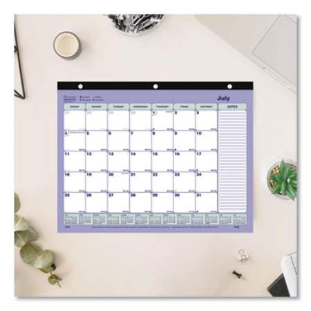 Brownline Academic 13-Month Desk Pad Calendar, 11 x 8.5, Black Binding, 13-Month (July to July): 2021  to 2022 (CA181721)