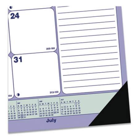 Blueline Academic Monthly Desk Pad Calendar, 21.25 x 16, White/Blue/Green, Black Binding/Corners,13-Month (July-July): 2021-2022 (CA181731)