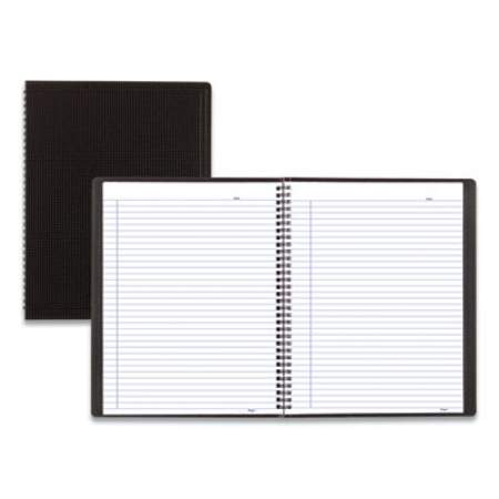 Blueline Duraflex Poly Notebook, 1 Subject, Medium/College Rule, Black Cover, 11 x 8.5, 80 Sheets (B4181)