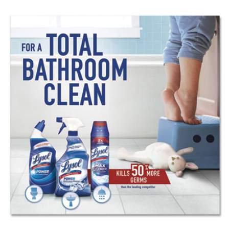 LYSOL Max Foamer Bathroom Cleaner, Fresh Scent, 19 oz Aerosol Spray, 12/Carton (95026)