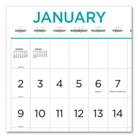Blueline 12-Month Large Print Wall Calendar, Large Print Formatting, 12 x 17, White/Blue Sheets, 12-Month (Jan to Dec): 2022 (C173106)
