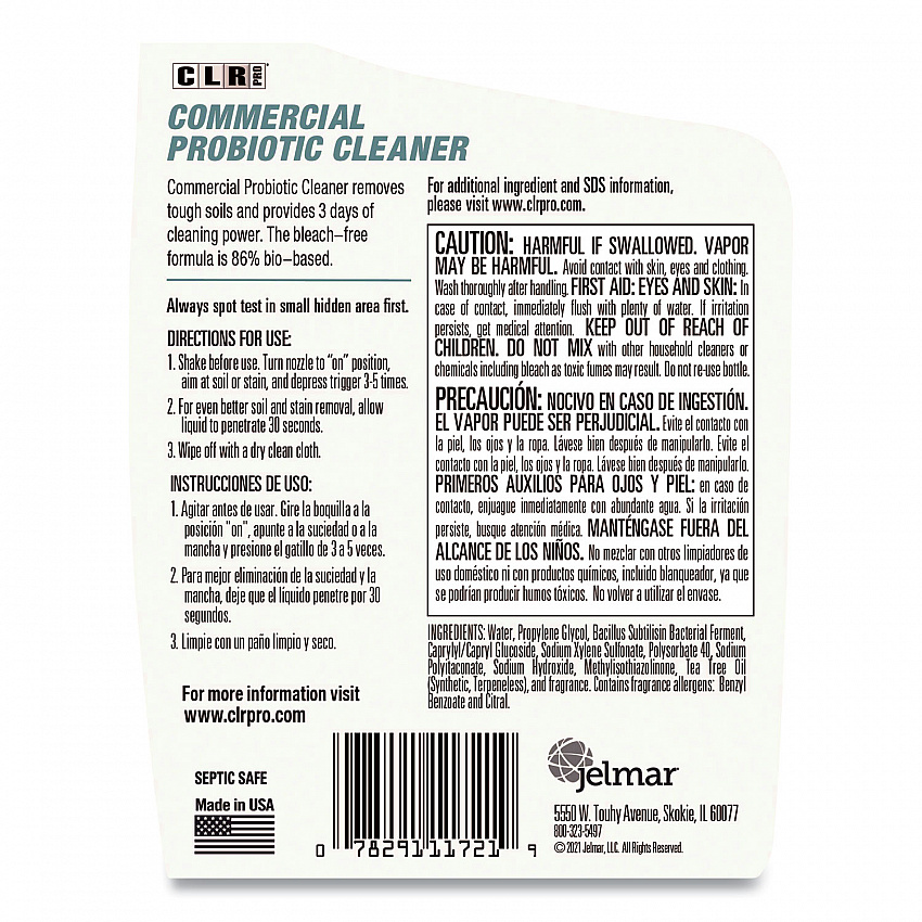 Commercial Probiotic Cleaner, Lemon Scent, 32 oz Spray Bottle, 6/Carton (FMCPC326PRO)