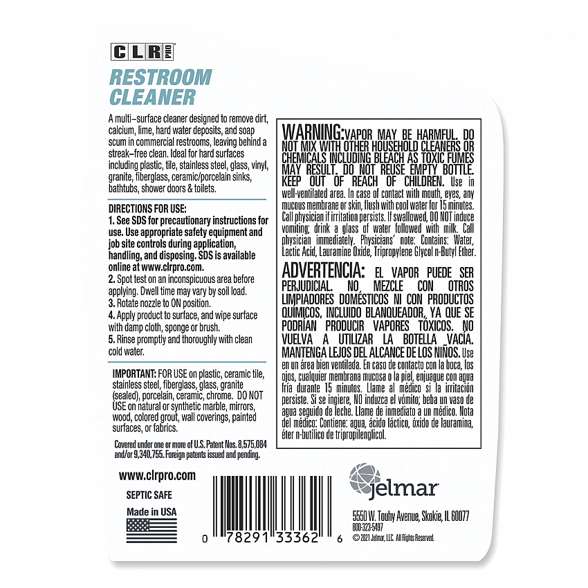 Restroom Cleaner, 32 oz Pump Spray Bottle (FMRC326PROEA)