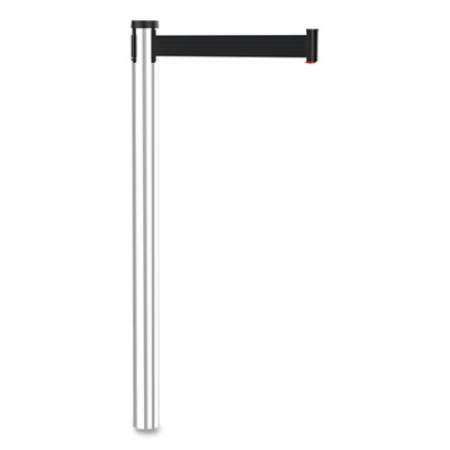 Tatco Adjusta-Tape Crowd Control Stanchion Posts Only, Polished Aluminum, 40" High, Silver, 2/Box (11500)