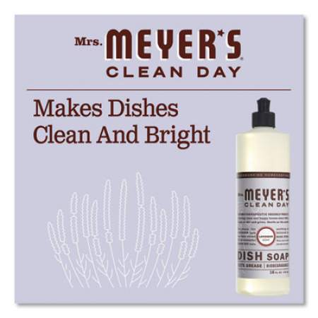 Mrs. Meyer's Dish Soap, Lavender Scent, 16 oz Bottle (650391EA)