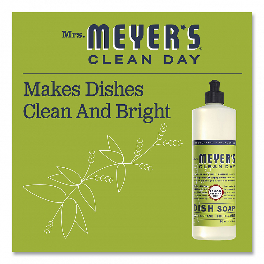 Dish Soap, Lemon Verbena Scent, 16 oz Bottle (347635EA)