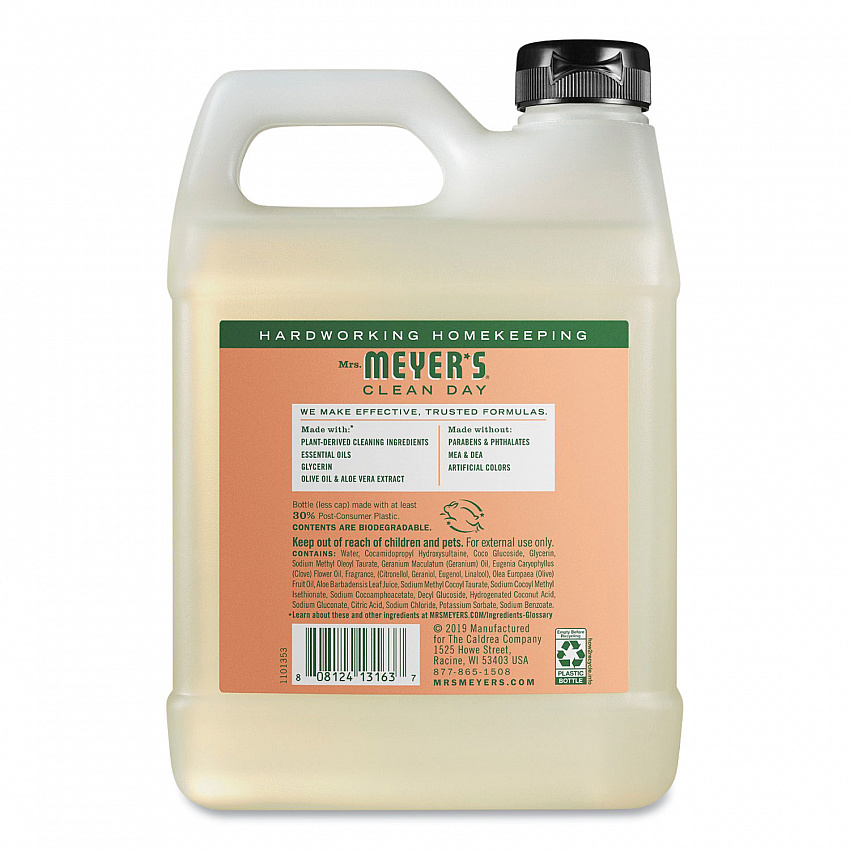 Clean Day Liquid Hand Soap Refill, Geranium Scent, 33 oz, 6/Carton (391523)