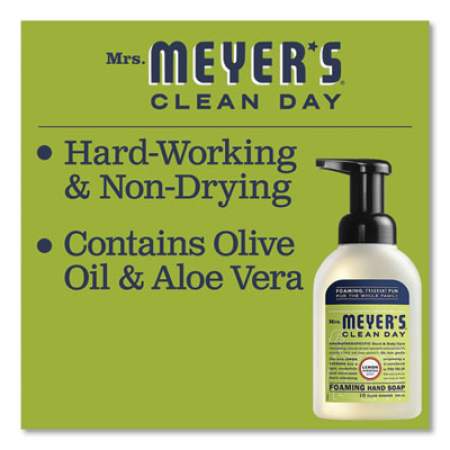Mrs. Meyer's Foaming Hand Soap, Lemon Verbena, 10 oz, 6/Carton (662032)