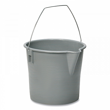 7240000606006, SKILCRAFT Utility Pail, 10 qt, Polyethylene, Gray, 10