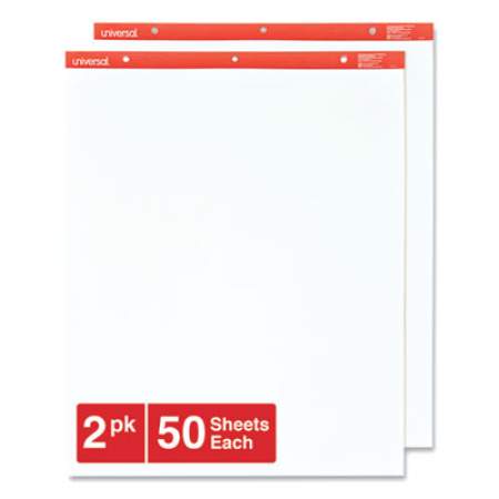 Universal Easel Pads/Flip Charts, Unruled, 50 White 27 x 34 Sheets, 2/Carton (35600)