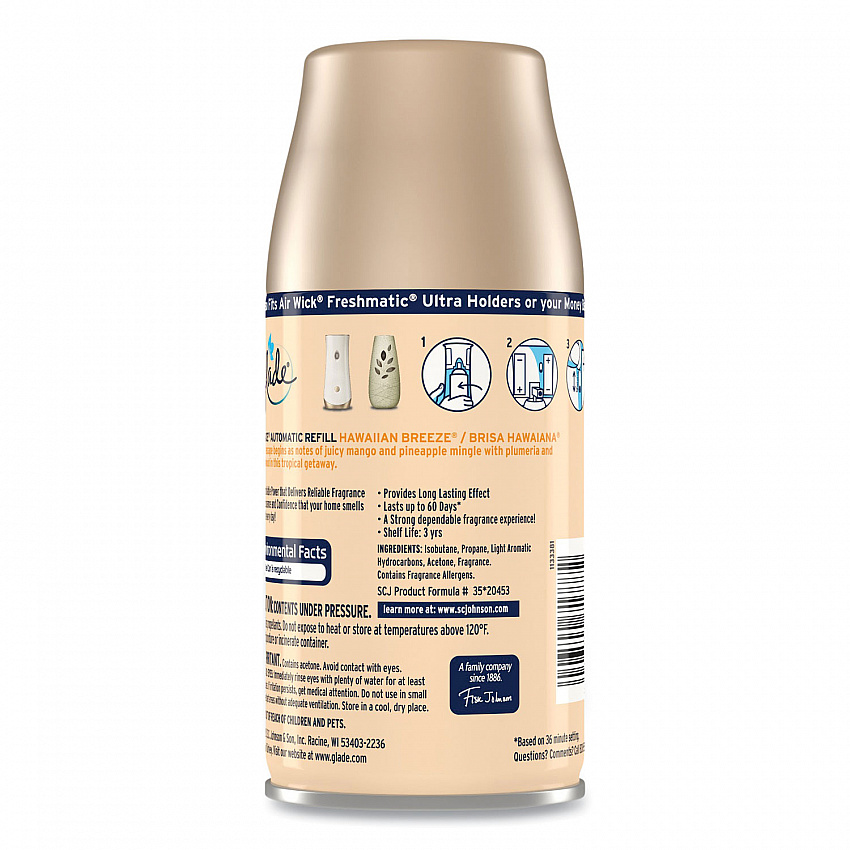 Automatic Air Freshener, Hawaiian Breeze, 6.2 oz Spray Can (337689EA)