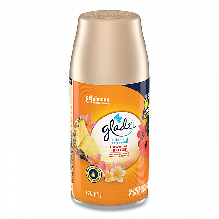 Automatic Air Freshener, Hawaiian Breeze, 6.2 oz Spray Can, 6/Carton (375368)