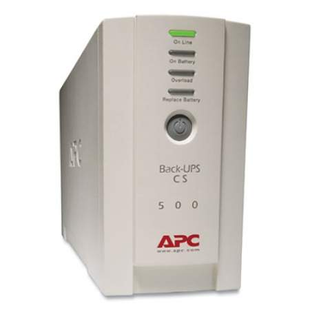 APC BK500 Back-UPS CS Battery Backup System, 6 Outlets, 500 VA, 480 J