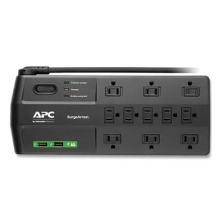APC Performance SurgeArrest Power Surge Protector, 11 AC Outlets, 2 USB Ports, 8 ft Cord, 2880 J, Black (P11U2)