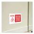 Avery Preprinted Surface Safe Wall Decals, 10 x 7, Wash Hands for at Least 20 Seconds, White/Red Face, Red Graphics, 5/Pack (83175)