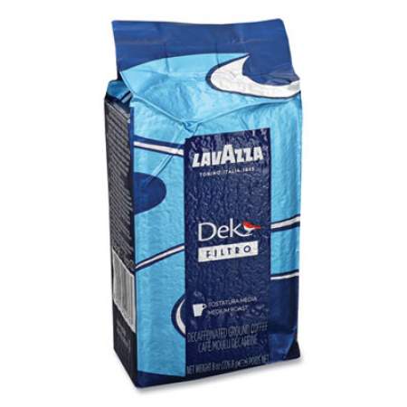 Lavazza Dek Filtro Decaffeinated Ground Coffee, 8 oz Bag, 20/Carton (2977)