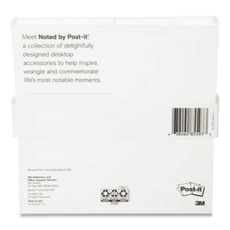 Noted by Post-it Brand Large Acrylic Tray, Holds (4) 3 x 3 Note Pads, 6.9 x 6.9, Clear (TRAY433)