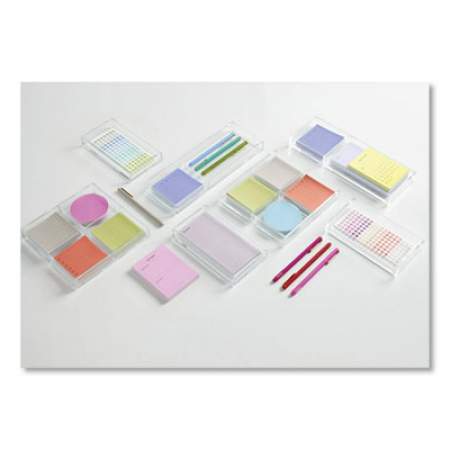 Noted by Post-it Brand Acrylic Note and Pen Tray, Holds 3 x 3 Note Pad, 3.8 x 10.5, Clear (TRAYNP)