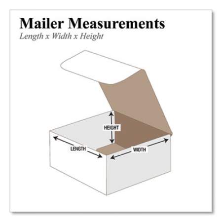 The Packaging Wholesalers Rigid Corrugated Mailer, Square Flap, Tuck-Tab Hinged Lid Closure, 6 x 4 x 2, Oyster White, 50/Pack (BSM642)