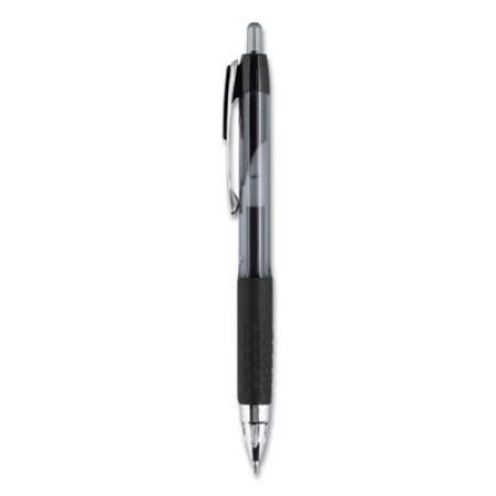 uni-ball Signo 207 Gel Pen, Retractable, Medium 0.7 mm, Black Ink, Translucent Black Barrel, 5/Pack (1960239)