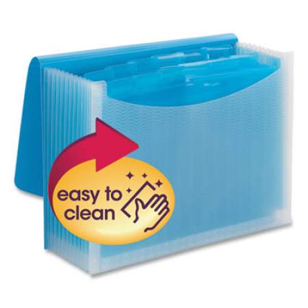 Smead Poly Expanding File, 12 Sections, Letter Size, Teal/Clear (70869)