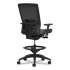 Union & Scale Workplace2.0 500 Series Mesh Back Task Stool, Supports Up to 300 lb, Iron Ore Seat, Black Back, Black Base (51976)