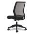 Union & Scale Essentials Mesh Back Fabric Task Chair, Supports Up to 275 lb, Black Fabric Seat, Black Mesh Back, Black Base (59378)