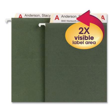 Smead Reveal Hanging Folders with SuperTab Folders Kit, 15 Hanging and 45 Interior Folders, Legal Size, 1/3 Cut Tab, Green/Manila (92017)