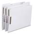 Smead Top Tab Colored 2-Fastener Folders, 1/3-Cut Tabs, Letter Size, White, 50/Box (12840)