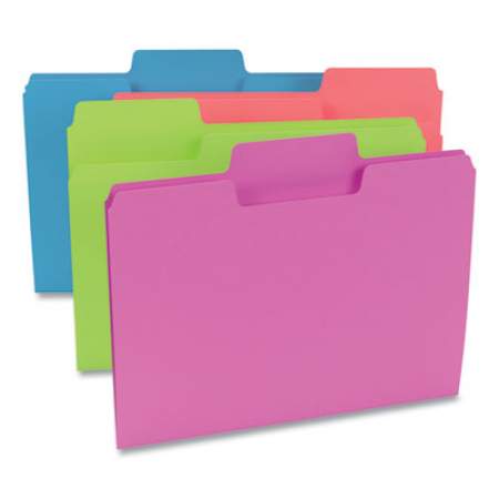 Smead SuperTab Top Tab File Folders, 1/3-Cut Tabs, Letter Size, 11 pt. Stock, Assorted, 24/Pack (11957)