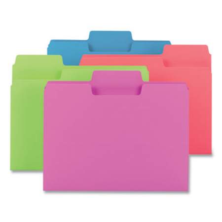 Smead SuperTab Top Tab File Folders, 1/3-Cut Tabs, Letter Size, 11 pt. Stock, Assorted, 24/Pack (11957)