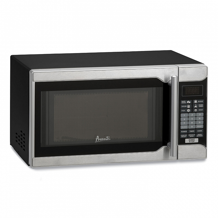 0.7 cu ft Countertop Microwave Oven, 700 W, Black/Stainless Steel (MO7103SST)