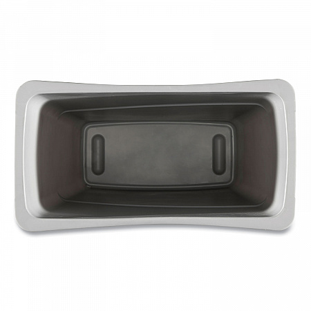 Slim Waste Container, 23 gal, Plastic, Gray (23GLSJGRA)