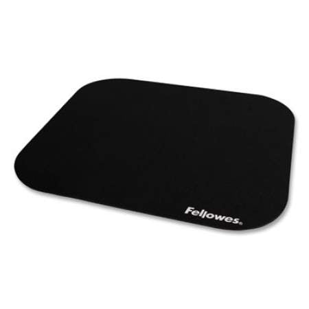 Fellowes Polyester Mouse Pad, Nonskid Rubber Base, 9 x 8, Black (58024)