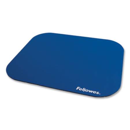 Fellowes Polyester Mouse Pad, Nonskid Rubber Base, 9 x 8, Blue (58021)