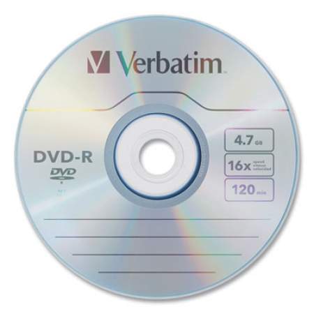 Verbatim DVD-R Recordable Disc, 4.7 GB, 16x, Spindle, Silver, 25/Pack (95058)
