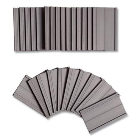 U Brands Magnetic Card Holders, 2 x 1, Black, 25/Pack (FM1310)