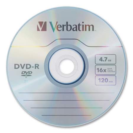 Verbatim DVD-R Recordable Disc, 4.7 GB, 16x, Box, Silver, 10/Pack (97957)
